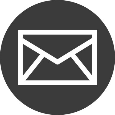 Basit e- posta simgesi, vektör illüstrasyonu