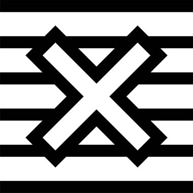 Soyut geometrik çapraz desenlerin vektör çizimi