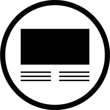 Web arayüzü simgesi, vektör illüstrasyonu