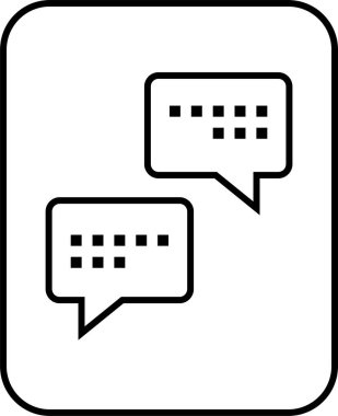 SMS ve Metin konuşma ikonu vektör illüstrasyonu