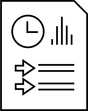 iş raporu, mali rapor simgesi, vektör illüstrasyonu