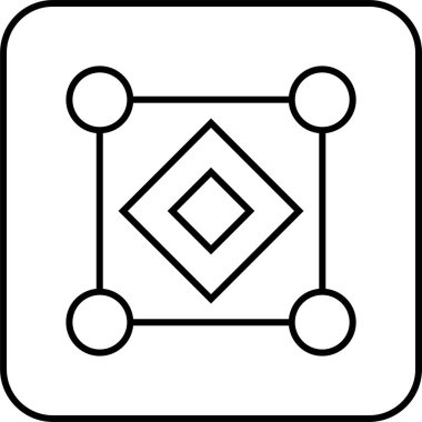 Soyut geometrik şekillerin basit simgesi, vektör illüstrasyonu