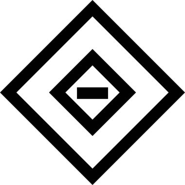 Soyut kare işaretinin basit simgesi, vektör illüstrasyonu