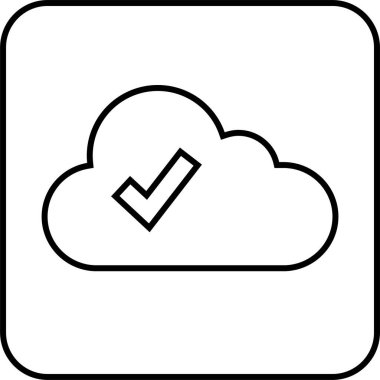 bulut simgesi, vektör illüstrasyonu