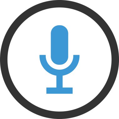 Mikrofon. Web simgesi vektör illüstrasyonu