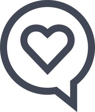 Kalp. Web simgesi basit illüstrasyon