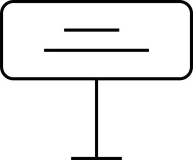 İşaret levhası Web simgesi basit illüstrasyon