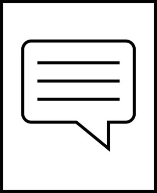 SMS ve Metin konuşma ikonu vektör illüstrasyonu