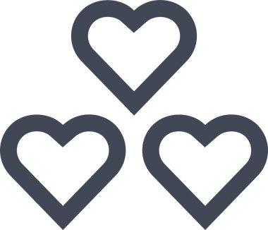 Kalp. Web simgesi basit illüstrasyon