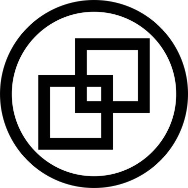 Soyut geometrik şekillerin basit simgesi, vektör illüstrasyonu