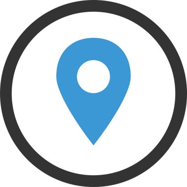 Konum simgesi. Yönlendirme simgesi. Harita Simgesi, Vektör İllüstrasyonu