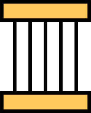 Çit. Web simgesi basit illüstrasyon