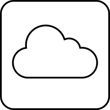 Bulut. Web simgesi basit illüstrasyon