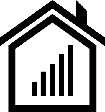 Emlak simgesi, vektör illüstrasyonu