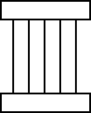 Basit bilgisayar arayüzü simgesi, vektör illüstrasyonu