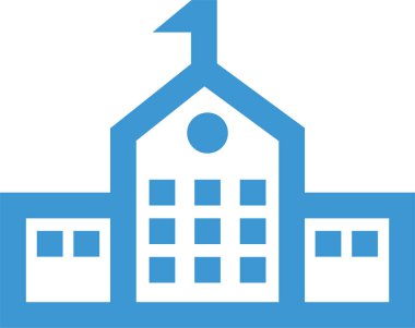 Bina. Web simgesi basit illüstrasyon