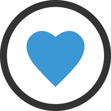 Kalp. Web simgesi basit vektör illüstrasyonu