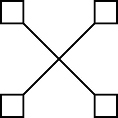 Basit bilgisayar arayüzü simgesi, vektör illüstrasyonu