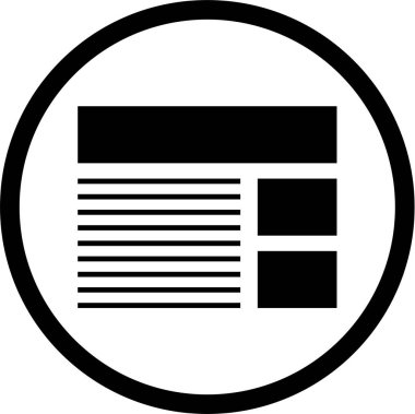 Web arayüzü simgesi, vektör illüstrasyonu