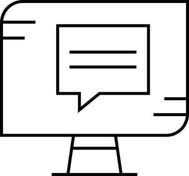 SMS ve Metin konuşma ikonu vektör illüstrasyonu