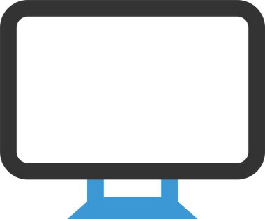 Basit pc bilgisayar simgesi, vektör illüstrasyonu