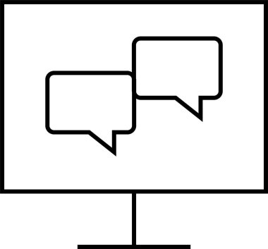 SMS ve Metin konuşma ikonu vektör illüstrasyonu