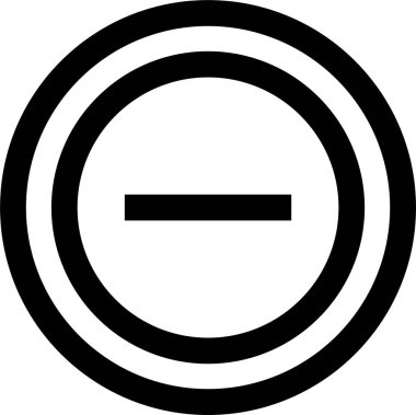 negatif, eksi simge vektör çizimi 