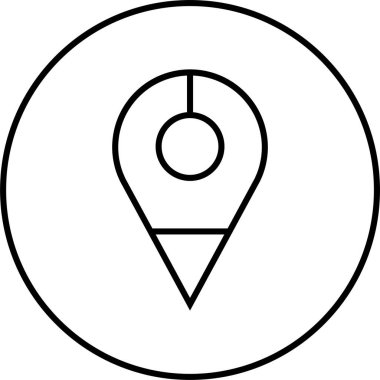 Konum simgesi. Yönlendirme simgesi. Harita Simgesi, Vektör İllüstrasyonu