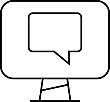 SMS ve Metin konuşma ikonu vektör illüstrasyonu