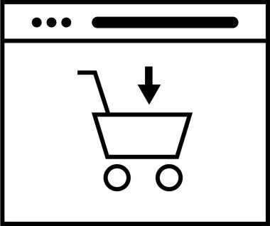 İnternetten alışveriş. Web simgesi