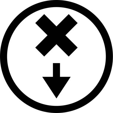 Soyut geometrik şekillerin basit simgesi, vektör illüstrasyonu