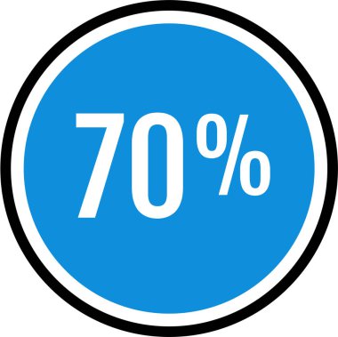 Basit yüzde simgesi, vektör illüstrasyonu