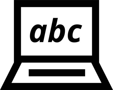 Basit pc bilgisayar simgesi, vektör illüstrasyonu