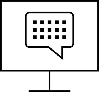 SMS ve Metin konuşma ikonu vektör illüstrasyonu