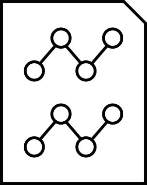 iş raporu, mali rapor simgesi, vektör illüstrasyonu