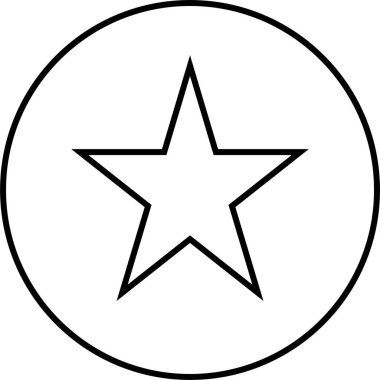 yıldız simgesi, vektör çizimi