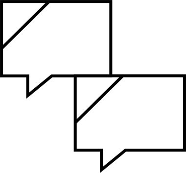 SMS ve Metin konuşma ikonu vektör illüstrasyonu