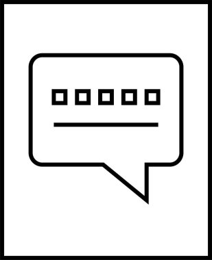 SMS ve Metin konuşma ikonu vektör illüstrasyonu