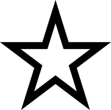 Basit yıldız simgesi, vektör illüstrasyonu