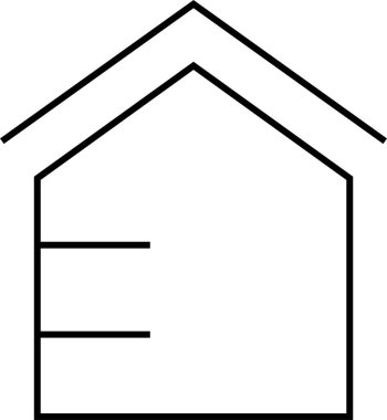 Basit emlak konsepti simgesi, vektör illüstrasyonu