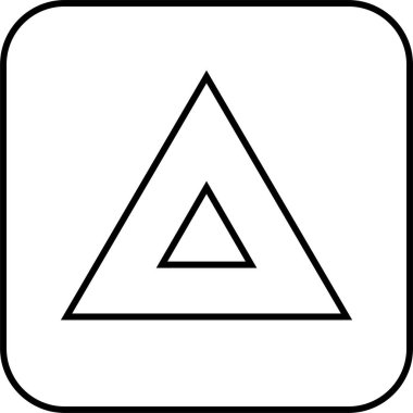 Soyut geometrik şekillerin basit simgesi, vektör illüstrasyonu