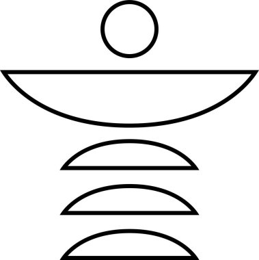 Mısır kültürü işaret vektör illüstrasyonu