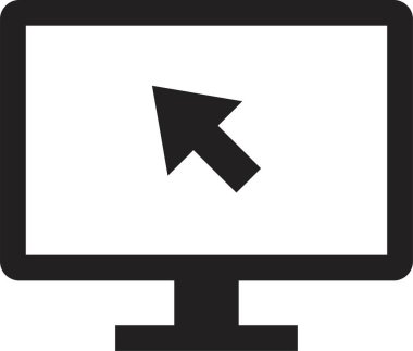 Bilgisayar ekranı. Basit resimleme