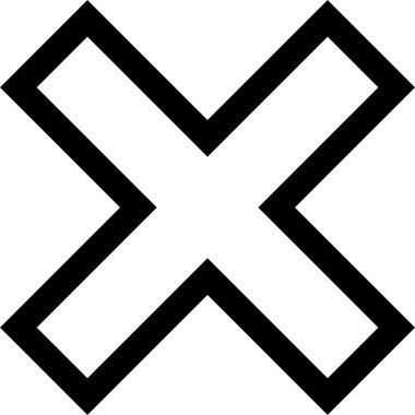 çapraz işaret simgesi vektör illüstrasyonu 