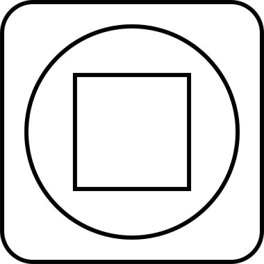 Soyut geometrik şekillerin basit simgesi, vektör illüstrasyonu