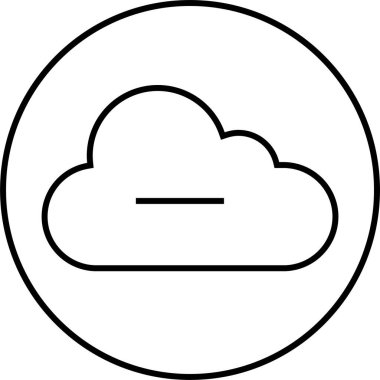 Bulut. Web simgesi basit illüstrasyon