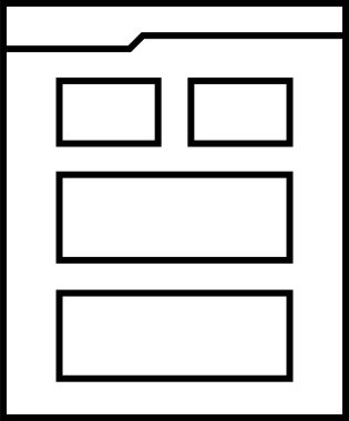 Web arayüzü simgesi, vektör illüstrasyonu