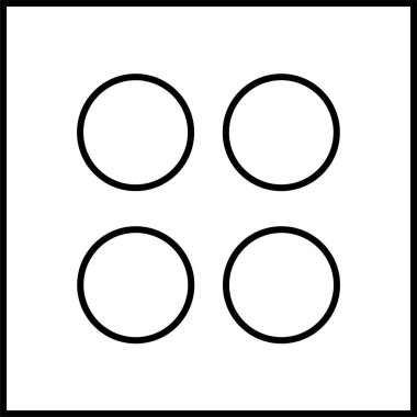 Basit bilgisayar arayüzü simgesi, vektör illüstrasyonu