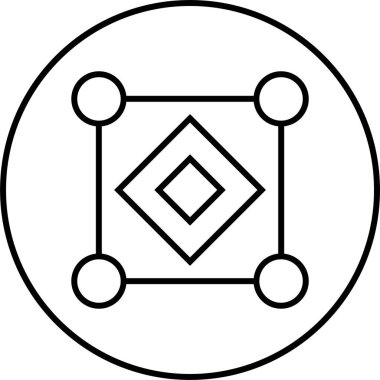 Soyut geometrik şekillerin basit simgesi, vektör illüstrasyonu