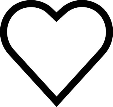 Kalp. Web simgesi basit illüstrasyon